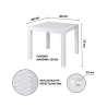 Quadratischer Gartentisch aus Kunststoff in Rattan-Optik 80x80 cm Varnu 