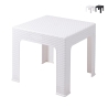 Niedriger Gartentisch 43x43 cm aus Kunststoff in Rattanoptik Zhorek Aktion