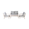 Gartenmöbel-Set Ibiza: Sofa, Tisch und 2 Sessel mit Kissen Angebot