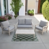 Gartenmöbel-Set Ibiza: Sofa, Tisch und 2 Sessel mit Kissen Verkauf