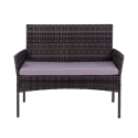 Rattan-Gartenlounge Set Rodi: 2-Sitzer Sofa, 2 Sessel, Tisch mit Glasplatte Angebot