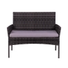 Rattan-Gartenlounge Set Rodi: 2-Sitzer Sofa, 2 Sessel, Tisch mit Glasplatte Angebot