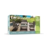 Rattan-Gartenlounge Set Rodi: 2-Sitzer Sofa, 2 Sessel, Tisch mit Glasplatte Auswahl