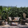 Gartenmöbel-Set Fij: Sofa, 2 Sessel, Tisch in Holzoptik Verkauf