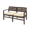 Gartenmöbel-Set Fij: Sofa, 2 Sessel, Tisch in Holzoptik Maße