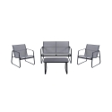 Gartenlounge 4-Sitzer mit Glastischplatte Saint Tropez Aktion
