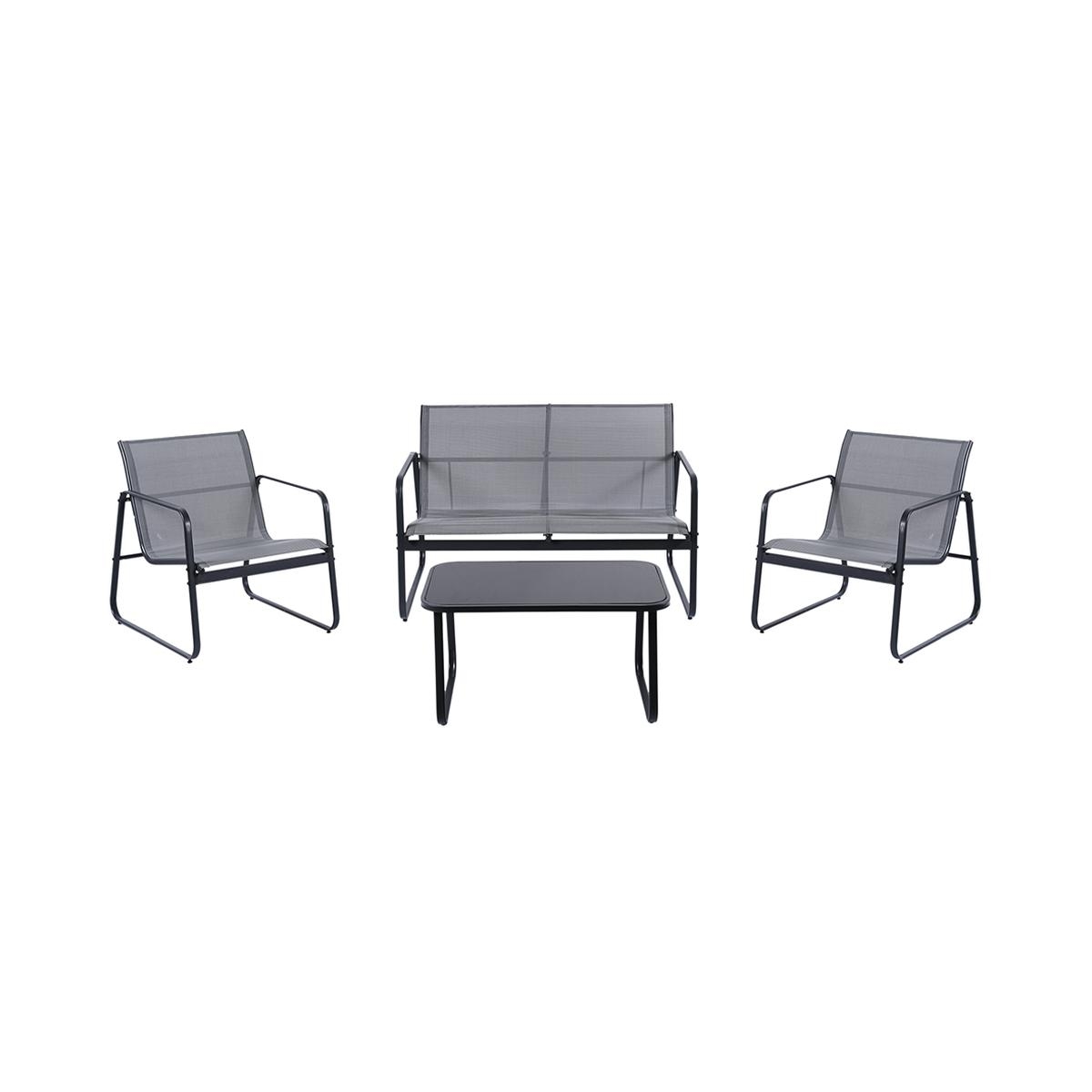 Gartenlounge 4-Sitzer mit Glastischplatte Saint Tropez Aktion Gartenlounge 4-Sitzer mit Glastischplatte Saint Tropez Aktion