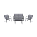 Gartenlounge 4-Sitzer mit Glastischplatte Saint Tropez Aktion