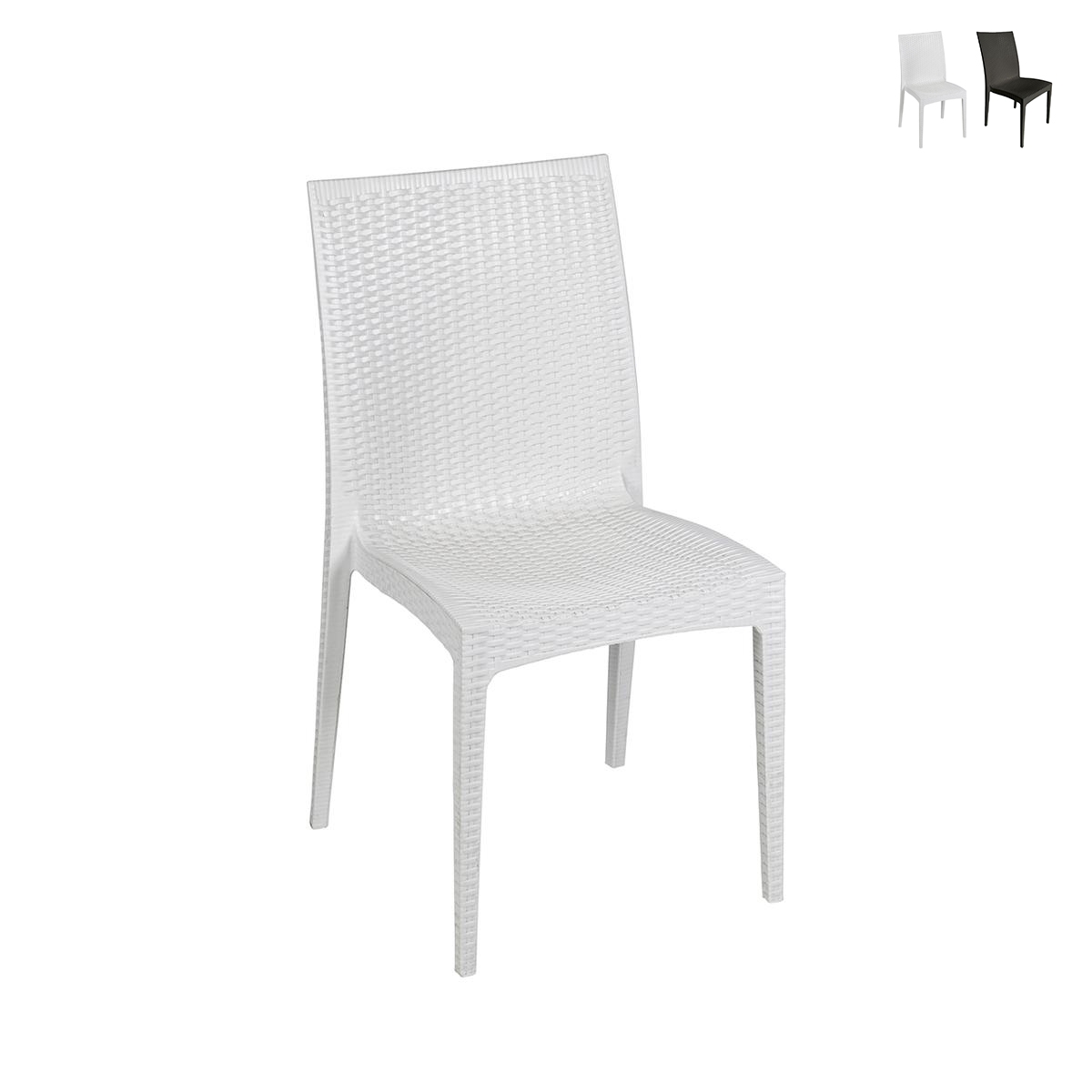 Gartenstuhl aus Polypropylen in Rattan-Optik New Magic