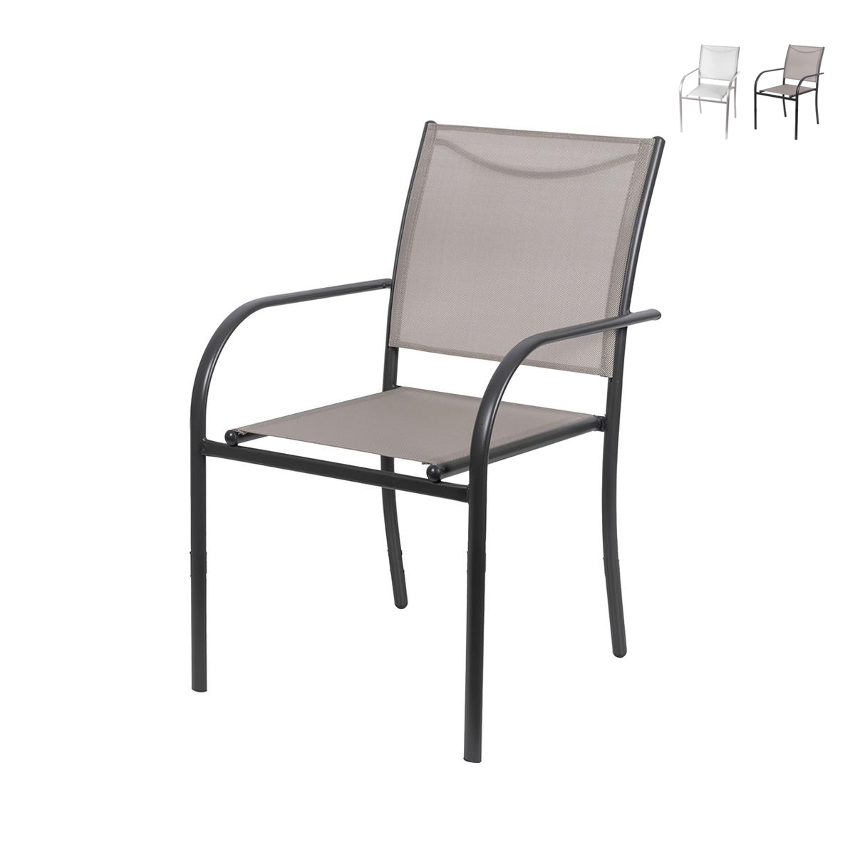Gartenstuhl mit Armlehnen, modernes Design, stapelbar, Hawaii