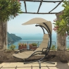Schaukel-Liegestuhl aus Stahl mit Kissen und Sonnendach Malibù Katalog