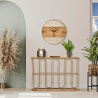 Metallkonsole im Boho-Chic-Stil mit Rattanplatte Samui Verkauf