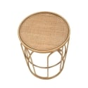 Runder Couchtisch aus Metall und Rattan 55x40x40cm Samui Angebot