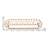 Wandregal aus Metall und Rattan im Boho-Chic-Stil Panama Lagerbestand