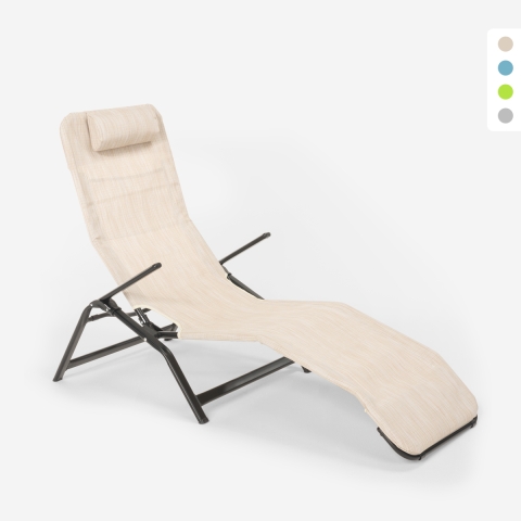 Klappbare Strandliege Liegestuhl Sonnenliege für Strand und Garten Pasha Luxury Aktion