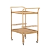 Servierwagen aus Metall und Rattan mit Flaschenhalter Panama Sales