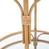 Runder Servierwagen aus Rattan mit Glasablagen Panama Lagerbestand