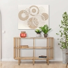 Konsolentisch aus Metall und Rattan mit 3 Ebenen im Boho-Chic Panama Verkauf