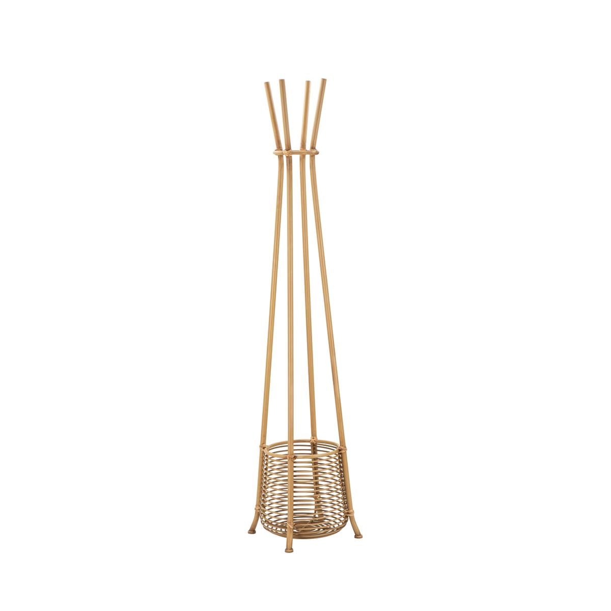 Rattan-Garderobenständer mit Schirmhalter 49x175cm Panama