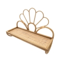 Wandregal aus Metall und Rattan mit Kleiderstange Panama Sales
