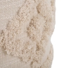 Runder Pouf aus gepolstertem Stoff mit Holzfuß 40x40 Damasco Sales