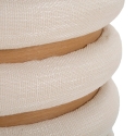 Boho-Chic runder Aufbewahrungspouf aus Holz und Stoff Damasco Line Katalog