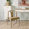 2er-Set Küchenstühle aus Holz mit geflochtener Rattan-Rückenlehne Japan Verkauf
