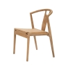 2er-Set Küchenstühle aus Holz mit geflochtener Rattan-Rückenlehne Japan Rabatte