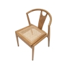 2er-Set Küchenstühle aus Holz mit geflochtener Rattan-Rückenlehne Japan Sales