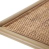 Wandregal aus Metall und Rattan mit 4 Regalböden Panama Round Lagerbestand