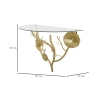 Wandregal aus goldfarbenem Metall mit Glasablage Tisty Modell