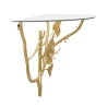 Wandregal aus goldfarbenem Metall mit Glasablage Tisty Angebot