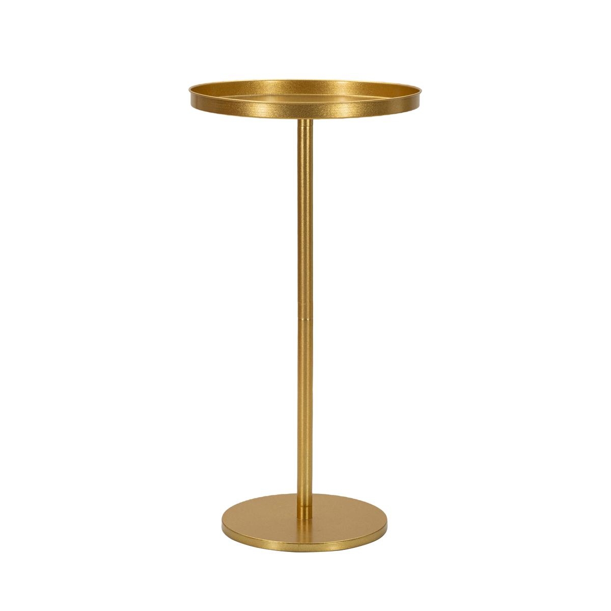 Hoher Beistelltisch aus goldfarbenem Metall, modernes Design 41x80cm Doha Aktion Hoher Beistelltisch aus goldfarbenem Metall, modernes Design 41x80cm Doha Aktion
