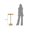 Hoher Beistelltisch aus goldfarbenem Metall, modernes Design 41x80cm Doha Lagerbestand