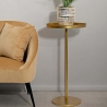 Hoher Beistelltisch aus goldfarbenem Metall, modernes Design 41x80cm Doha Verkauf