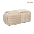 Moderner Design-Pouf aus Samt, geflochten, 90x45x45cm, Softy Aktion