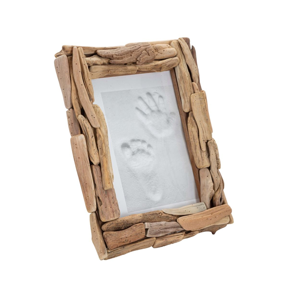 Rechteckiger Holz-Bilderrahmen zum Aufstellen 21x26cm Nature Aktion