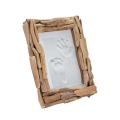Rechteckiger Holz-Bilderrahmen zum Aufstellen 21x26cm Nature Aktion