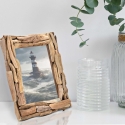 Rechteckiger Holz-Bilderrahmen zum Aufstellen 21x26cm Nature Verkauf