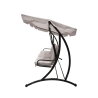 Garten-Schaukel 3-Sitzer mit Sonnendach 230x120x165 cm Grau Deluxe Angebot