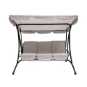 Garten-Schaukel 3-Sitzer mit Sonnendach 230x120x165 cm Grau Deluxe Verkauf