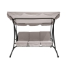 Garten-Schaukel 3-Sitzer mit Sonnendach 230x120x165 cm Grau Deluxe Verkauf