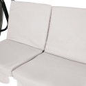 Garten-Schaukel 3-Sitzer mit Sonnendach 230x120x165 cm Grau Deluxe Rabatte
