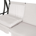 Garten-Schaukel 3-Sitzer mit Sonnendach 230x120x165 cm Grau Deluxe Katalog