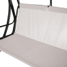 Garten-Schaukel 3-Sitzer mit Sonnendach 230x120x165 cm Grau Deluxe Lagerbestand