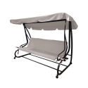 Garten-Schaukel 3-Sitzer mit Sonnendach 230x120x165 cm Grau Deluxe Aktion
