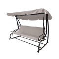 Garten-Schaukel 3-Sitzer mit Sonnendach 230x120x165 cm Grau Deluxe Aktion