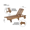 Gartenliege aus Akazienholz mit Rädern, verstellbar, Bali Preis