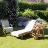 Gartenliege aus Akazienholz mit Rädern, verstellbar, Bali Verkauf