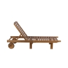 Gartenliege aus Akazienholz mit Rädern, verstellbar, Bali Angebot
